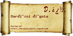 Darázsi Ágota névjegykártya